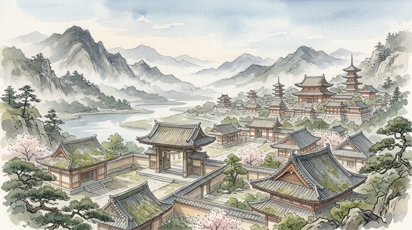 全国の提携寺院の屋根